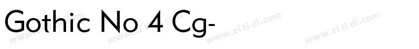 Gothic No 4 Cg字体转换